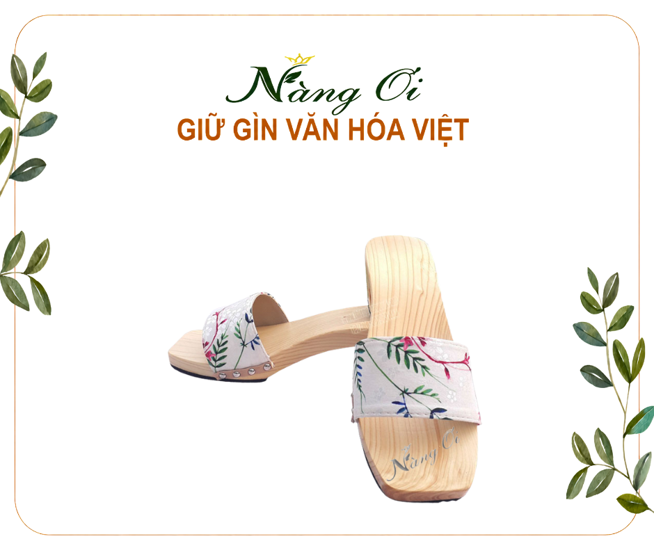 guốc mộc quai nhành cây không giống nhau tạo sự khác biệt